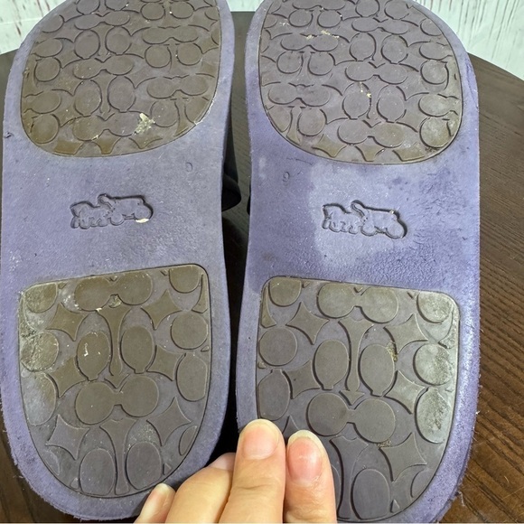 COACH ULLA SLIDE purple in size 9 GUC - Picture 4 of 11